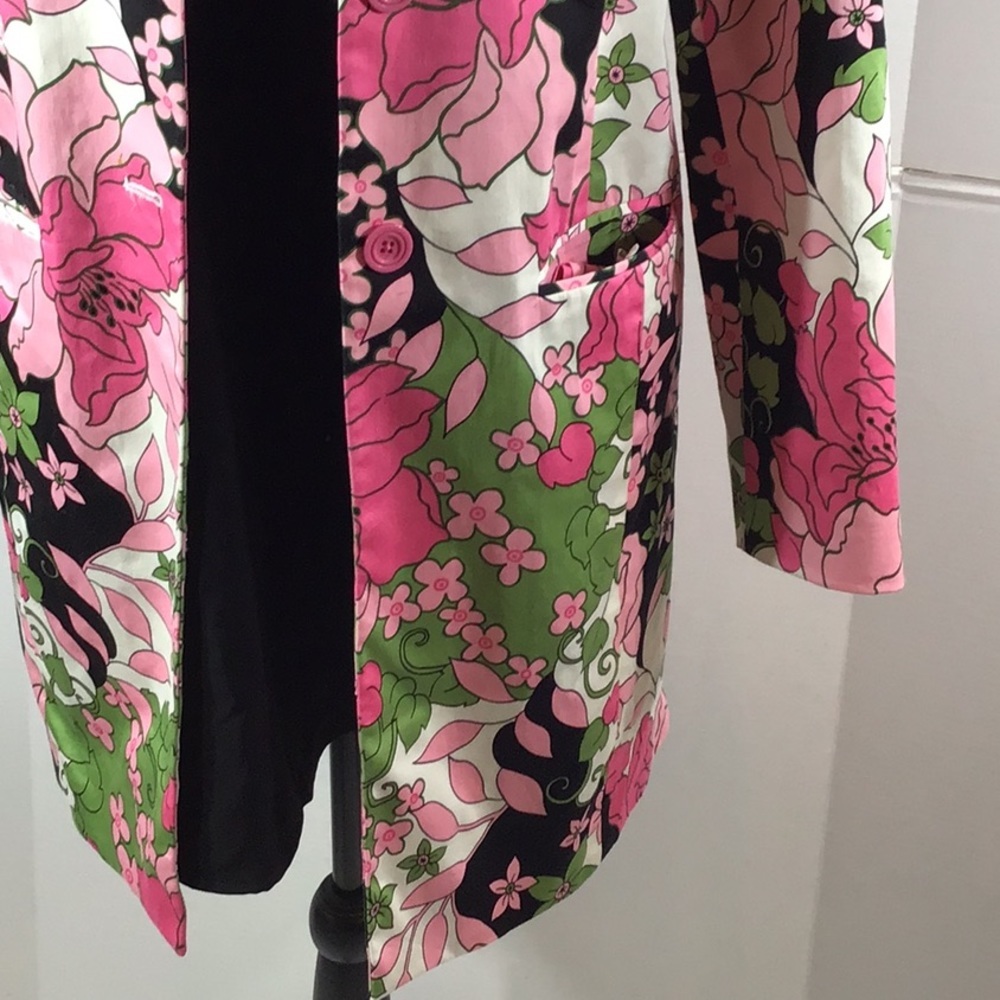 Aldo Trevi vintage floral long blazer jacket 8 - Picture 4 of 10
